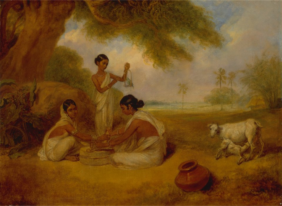 Arthur William Devis - Grinding Corn - Google Art Project