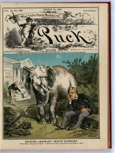 Arthur's awkward white elephant - Gillam. LCCN2012645622
