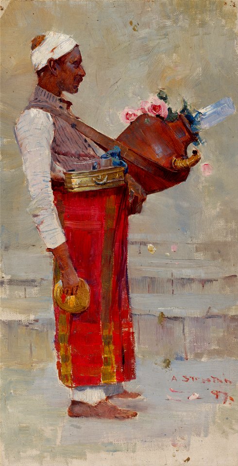 Arthur Streeton - Eqyptian drink vendor - Google Art Project