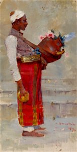 Arthur Streeton - Eqyptian drink vendor - Google Art Project. Free illustration for personal and commercial use.
