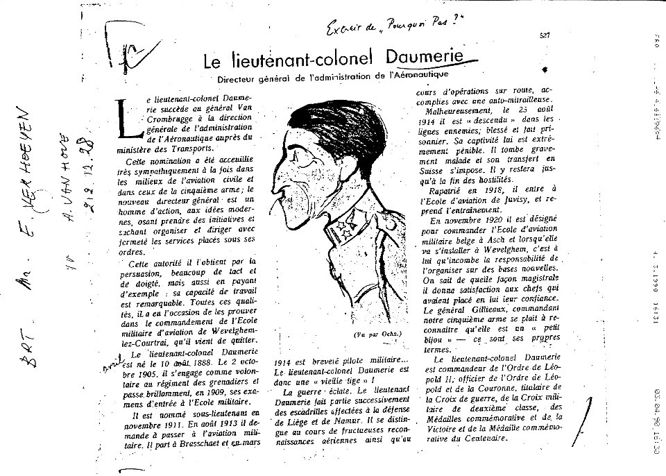 Article pourquoi-pas joseph daumerie