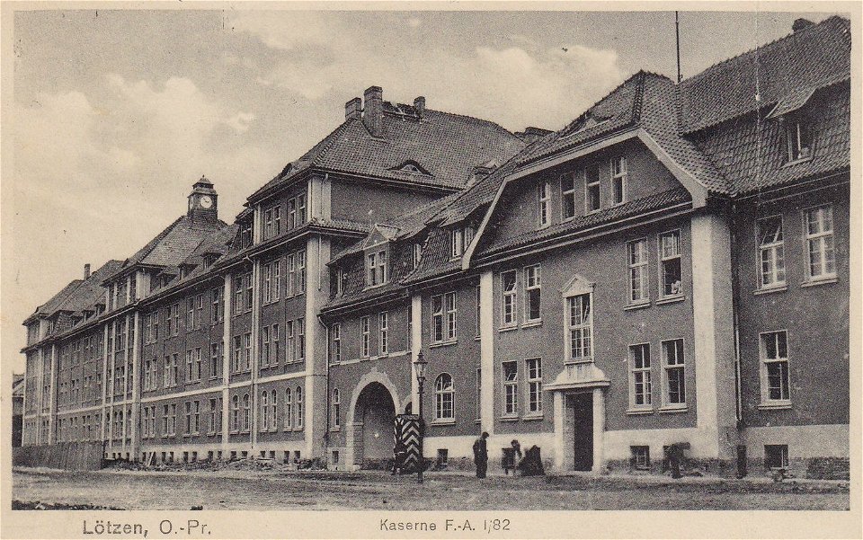 Artillerie-Kaserne FAR 82 in Lötzen, Postkarte von vor 1914