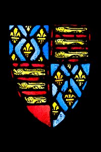 Artist, maker unknown, English - Heraldic panel with the Coat of Arms of Edward III, King of England (reigned 1327–77) - Google Art Project