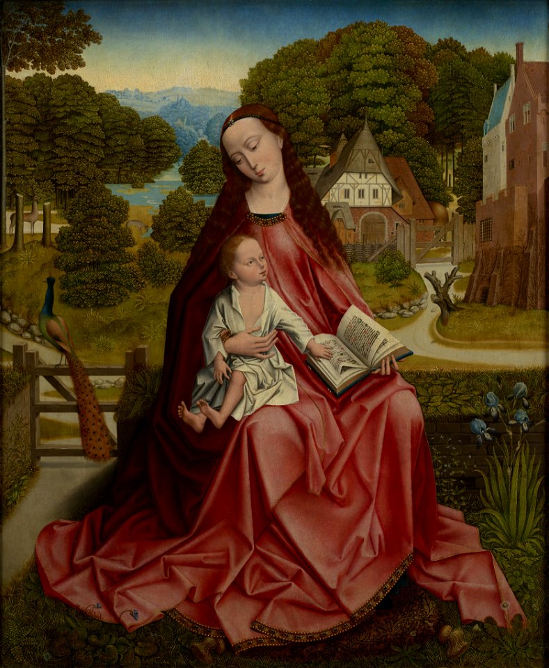 Artist(s) Unknown, possibly Master of the Madonna Grog or Aert van den Bossche, formerly Master of the Embroidered Foliage - Virgin and Child in a Landscape - 90.7 - Minneapolis Institute of Arts