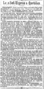Article du Petit Parisien du 7 juin 1900