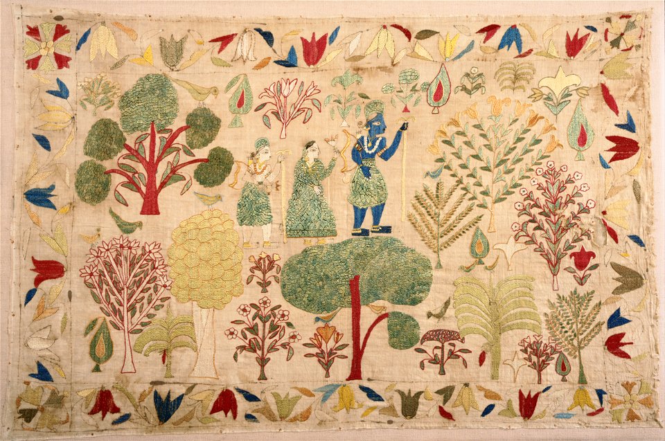 Artist, maker unknown, India - Ceremonial Cover (Chamba Rumal) - Google Art Project