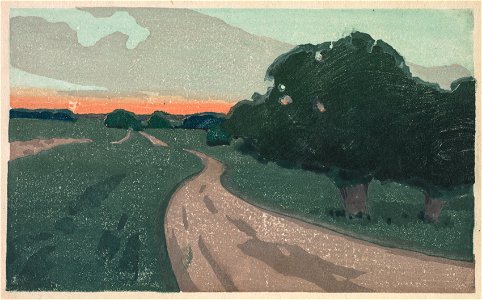 Arthur Wesley Dow (American, 1857-1922) - The Long Road or Argilla Road - 2016.1 - Cleveland Museum of Art