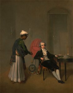 Arthur William Devis - Portrait of a Gentleman, Possibly William Hickey, and an Indian Servant - Google Art Project. Free illustration for personal and commercial use.