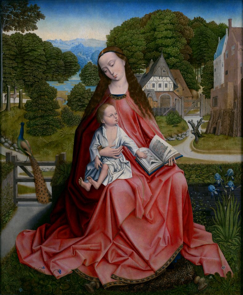 Artist(s) Unknown, possibly Master of the Madonna Grog or Aert van den Bossche, formerly Master of the Embroidered Foliage - Virgin and Child in a Landscape - 90.7 - Minneapolis Institute of ArtsFXD