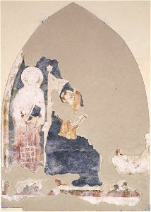 Artista laziale, Madonna col Bambino in trono e san Lorenzo (XIII-XIV secolo)