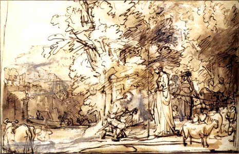 Artwork by unknown artist - The Meeting of Jacob and Rachel at the Well - WGA23546