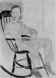 Arvid Fougstedt - Einar Jolin (1890-1976), konstnär, tecknare, gift med 1. Britt von Zweigberk, 2. Joan Clorinda Campb - NMGrh 3492 - Nationalmuseum
