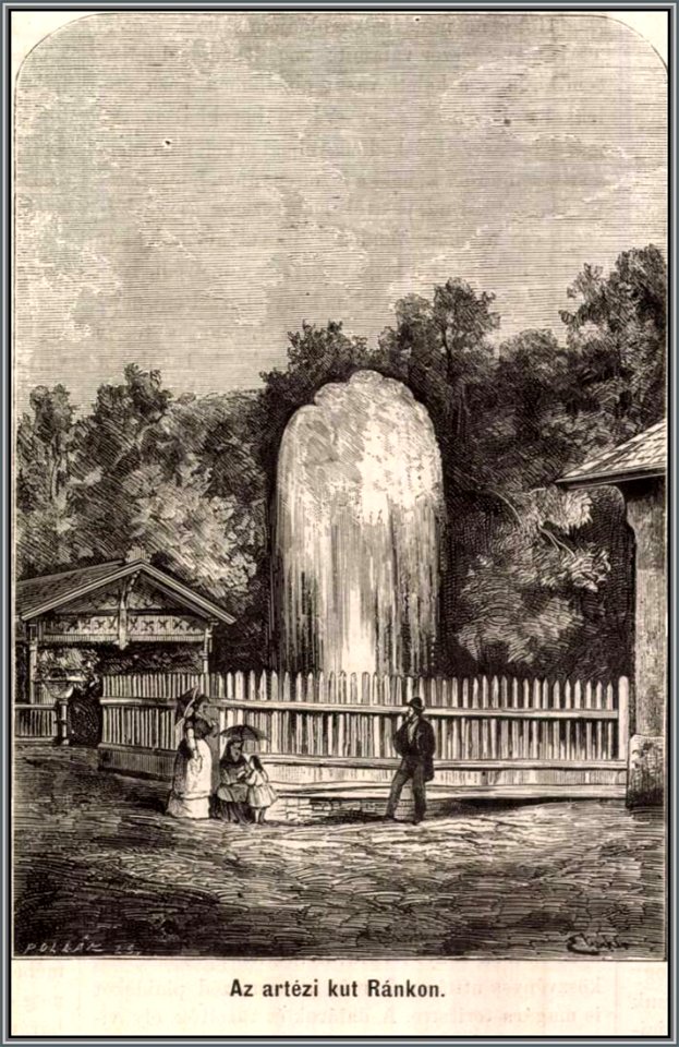Artézi kút Ránkon, Mo. és a Nagyvilág, 1876
