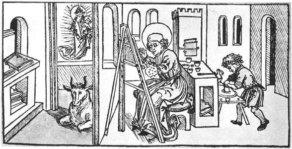 Artwork by unknown artist - St Luke Painting the Virgin - WGA23797