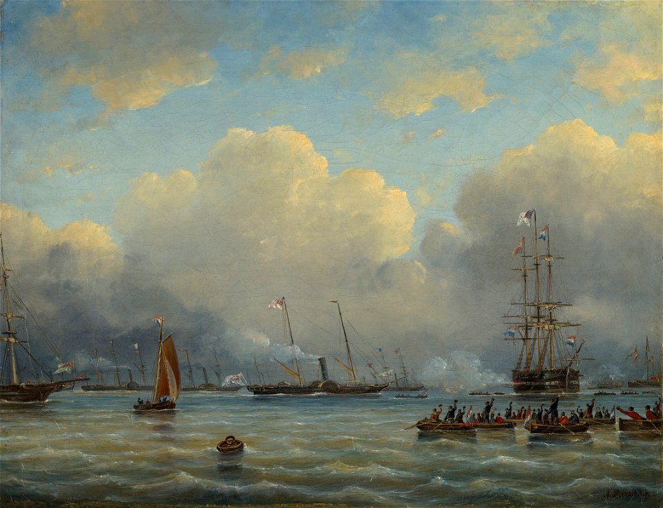 Ary Pleysier (1809-79) - The Royal Yacht off Flushing - RCIN 403711 - Royal Collection
