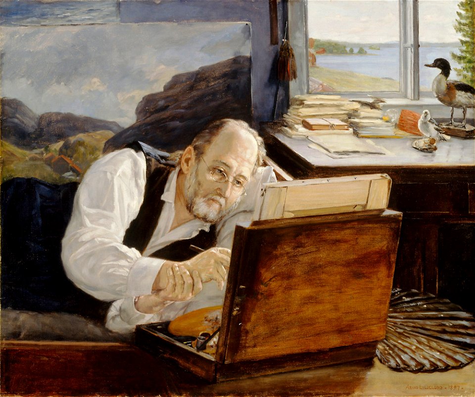 Arvid Liljelund - Ferdinand von Wright at Work - A I 617 - Finnish National Gallery