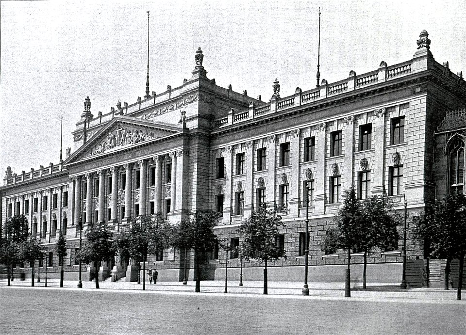 Arwed Rossbach und seine Bauten, Berlin 1904, Leipzig Augusteum, Perspektive, Erbaut von 1891 bis 1897