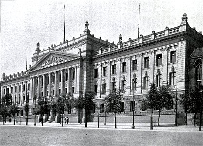 Arwed Rossbach und seine Bauten, Berlin 1904, Leipzig Augusteum, Perspektive, Erbaut von 1891 bis 1897