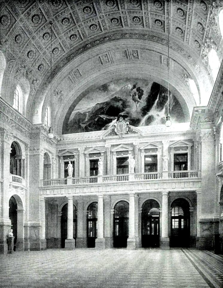 Arwed Rossbach und seine Bauten, Berlin 1904, Leipzig Universität, Wandelhalle, Erbaut von 1891 bis 1897