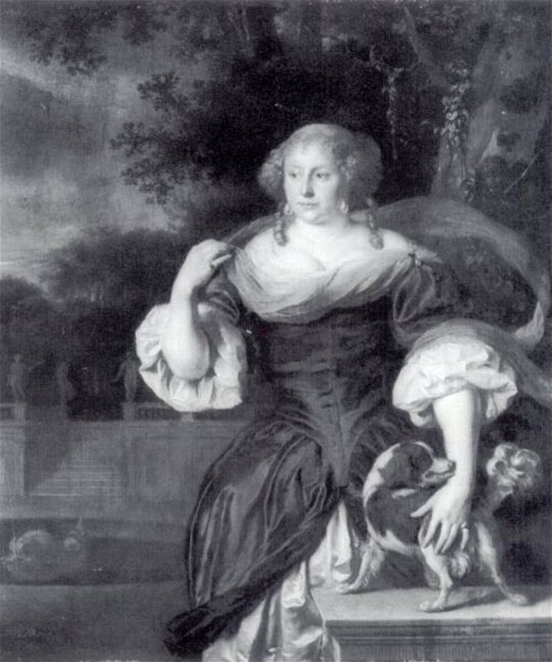 Ary de Vois - Portret van een vrouw met een hond - 1230 - Städel Museum