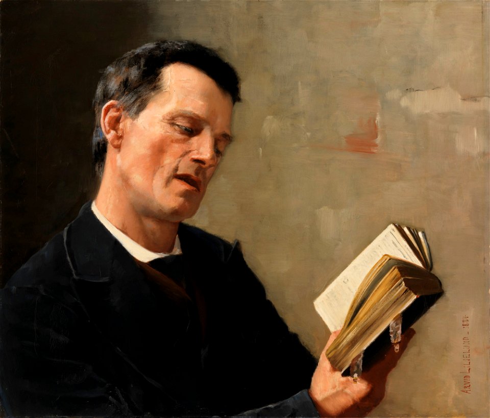 Arvid Liljelund - Man Singing Hymn - A I 187 - Finnish National Gallery