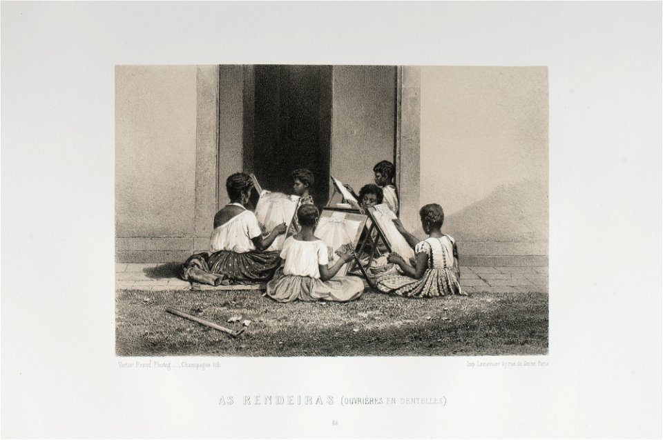 As rendeiras (ouvrières em dentelles), da Coleção Brasiliana Iconográfica