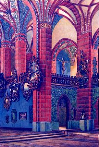 Arwed Rossbach und seine Bauten, Berlin 1904, Leipzig, Paulinerkirche, Innenansicht. Erbaut von 1898 bis 1899
