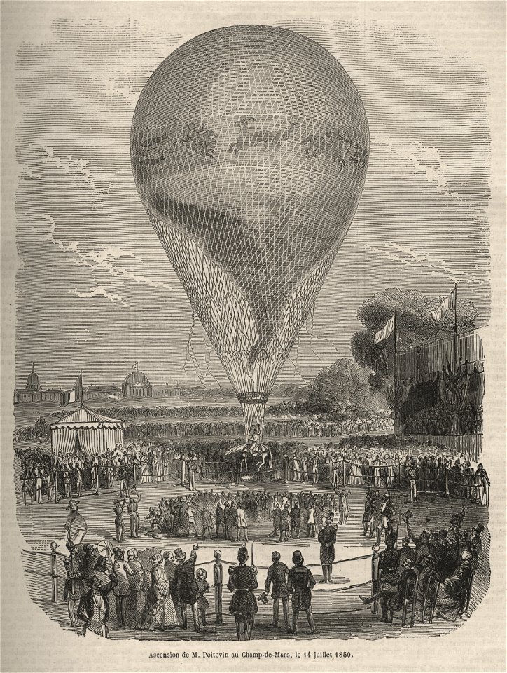Ascension de M. Poitevin au Champ-de-Mars, le 14 Juillet 1850 - Free ...