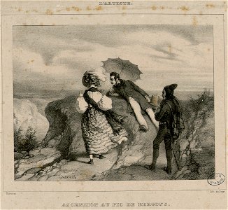 Ascension au pic de Bergons (L'artiste) - Fonds Ancely - B315556101 A GAVARNI 1 015