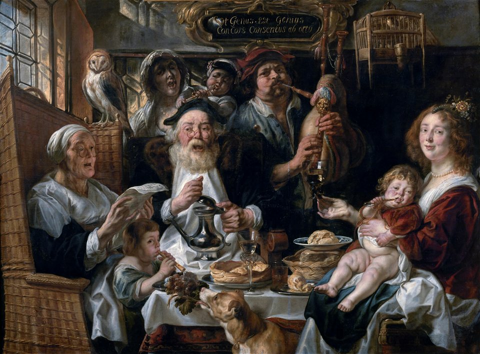 As the Old Sing, So the Young Pipe, by Jacob Jordaens