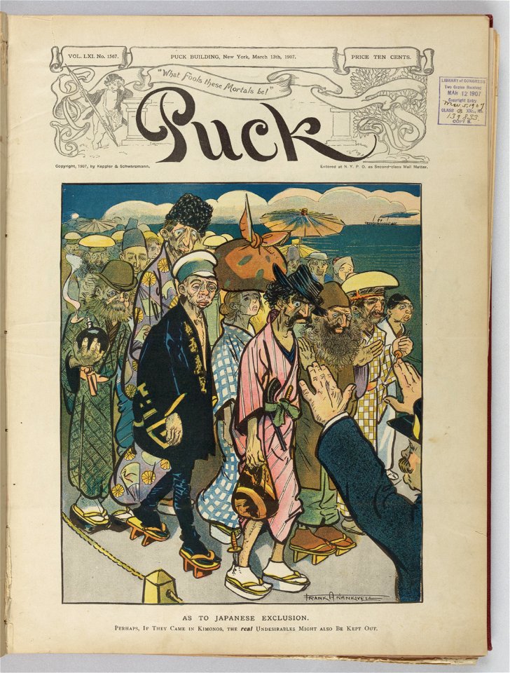 As to Japanese exclusion - Frank A. Nankivell. LCCN2011647184