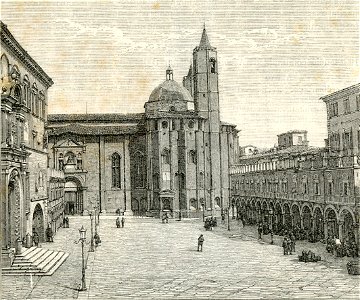 Ascoli Piceno Piazza del Popolo xilografia
