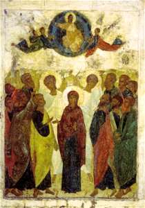 Ascension from Vasilyevskiy chin (15th c., GTG) (ColorEdit)