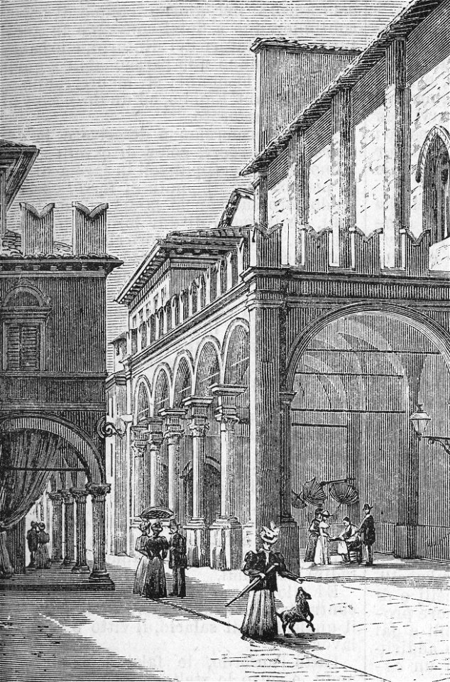 Ascoli Piceno – Portico di San Francesco (xilografia)