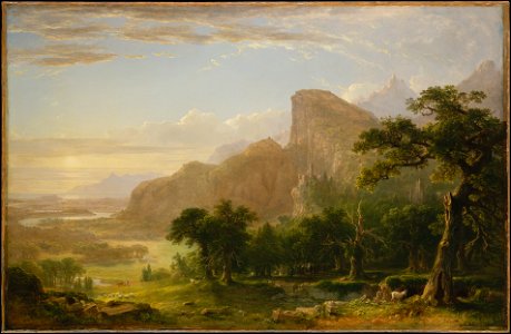 Asher Brown Durand - Landscape, Scene from Thanatopsis. Free illustration for personal and commercial use.
