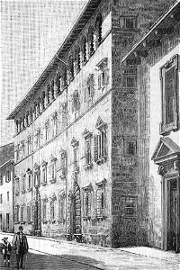 Ascoli Piceno – Palazzo dei marchesi Malaspina (xilografia)