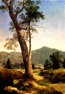 AsherDurand-Landscape Beyond Tree 1859. Free illustration for personal and commercial use.
