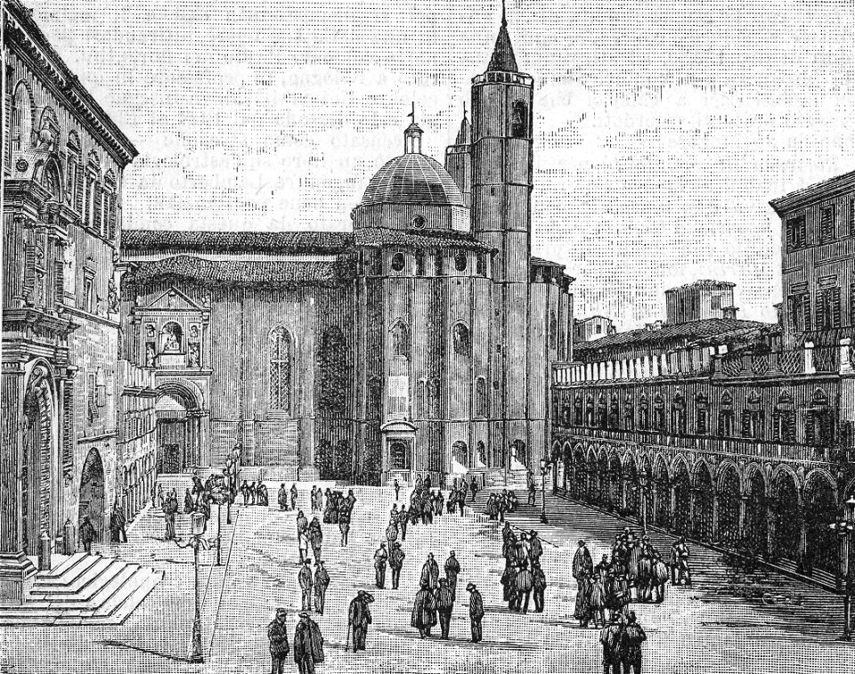 Ascoli Piceno – Piazza del Popolo (xilografia)