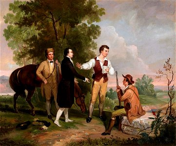 Asher Brown Durand's The Capture of Major Andre. Free illustration for personal and commercial use.