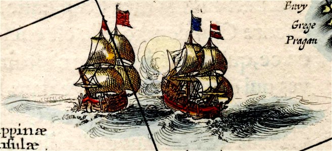 Asia noviter delineata - Sailing ships, Oceanus Chinensis