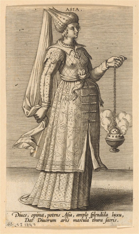 Asia print by Philip Galle, S.I 1741, Prints Department, Royal Library of Belgium