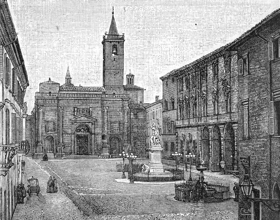 Ascoli Piceno – Piazza Arringo (xilografia)