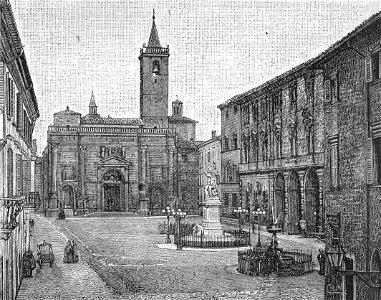 Ascoli Piceno – Piazza Arringo (xilografia)