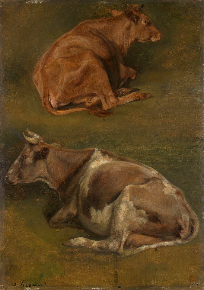 Anders Askevold - Study of Cows - NG.M.00520l - National Museum of Art, Architecture and Design