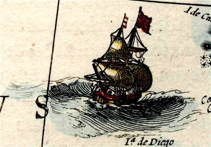 Asia noviter delineata - Sailing ship, Arabicum et Indicum