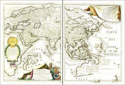 Asia Divisa nelle sue Parti secondo lo stato presente