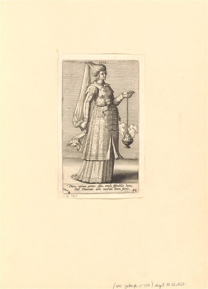 Asia print by Philip Galle, S.IV 2906, Prints Department, Royal Library of Belgium