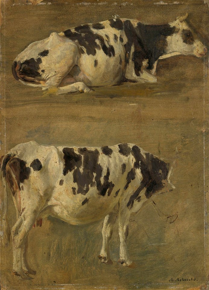 Anders Askevold - Study of two Cows - NG.M.01280d - National Museum of Art, Architecture and Design