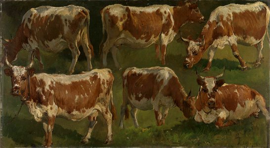 Anders Askevold - Study of Cows - NG.M.00520m - National Museum of Art, Architecture and Design