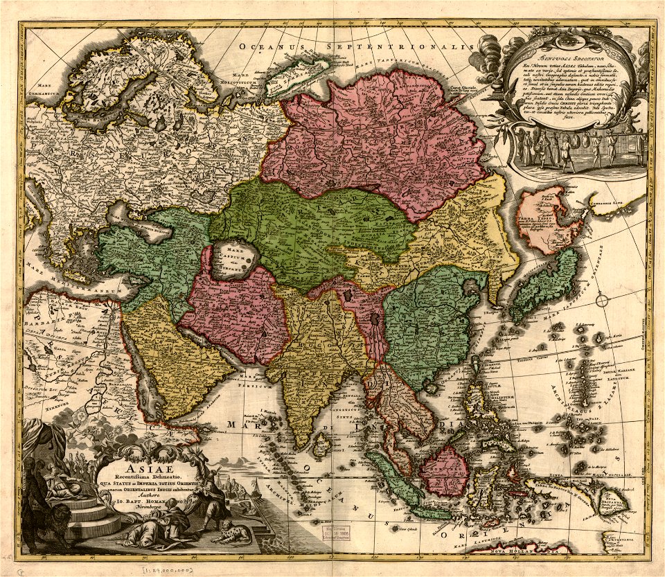 Asiae recentissima delineatio, qua status et imperia totius orientis unacum orientalibus indiis exhibentur LOC 2007627524